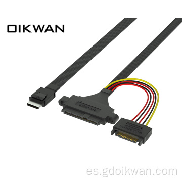 Oculink SFF-8611 a SFF-8639+Cable SAS de 15 PIN Oculink a U.2 para el tablero